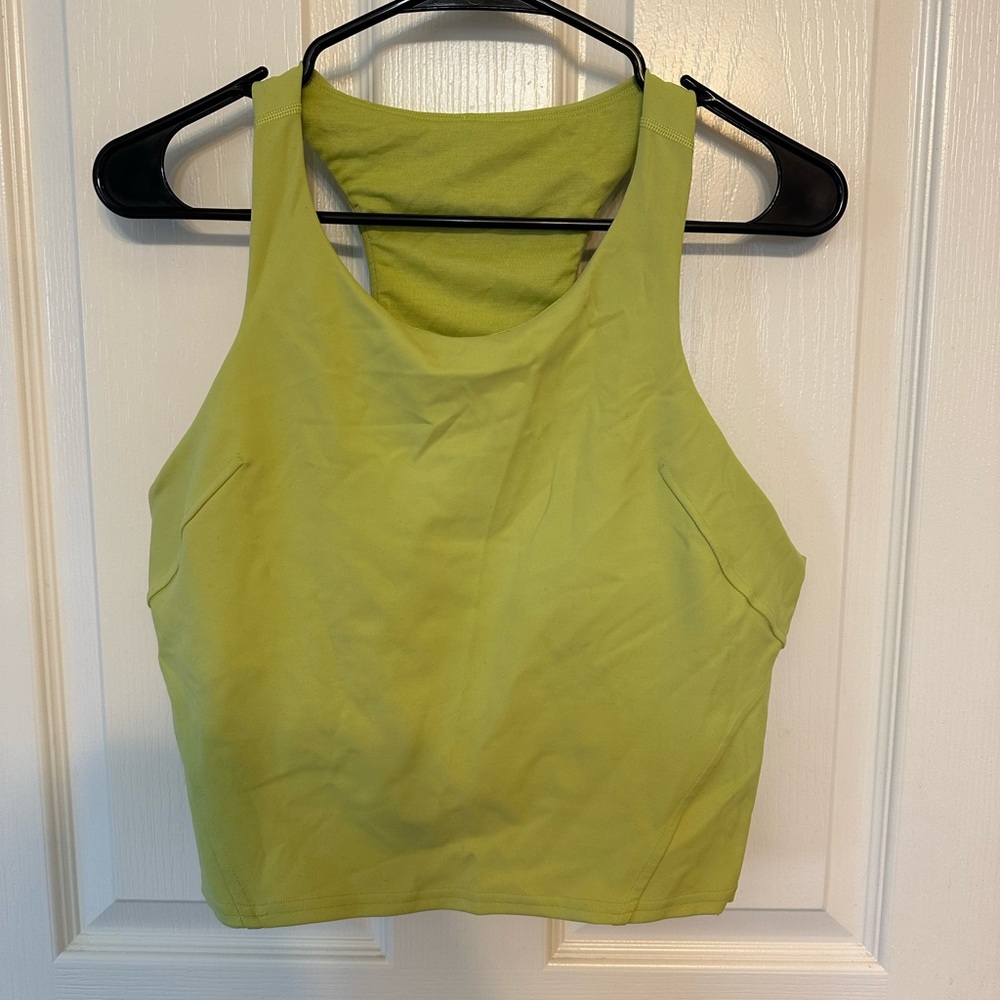 Lululemon lime green crop tank